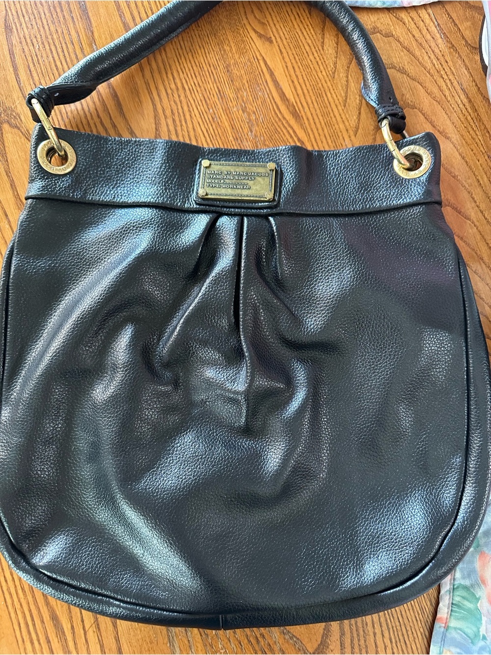 Marc By Marc Jacobs Black Pebbled Leather Shoulder